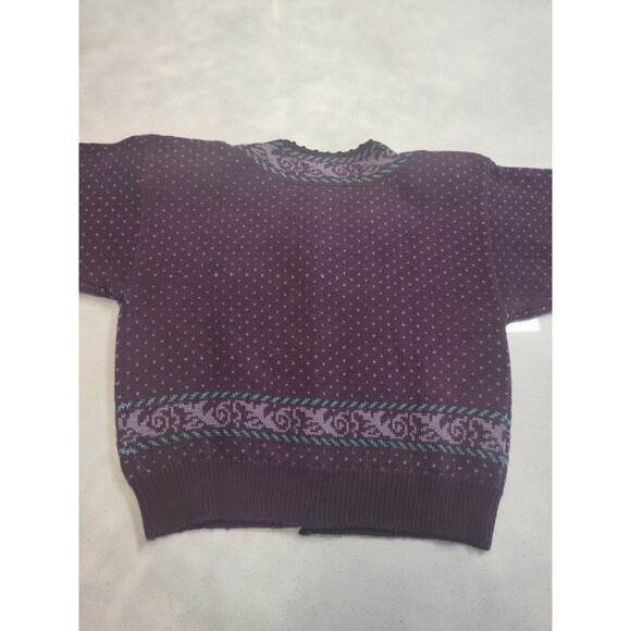 Herman Geist Hand Embroidered Cardigan Sweater Cottagecore Large Button Up Wool - Picture 7 of 13